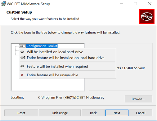 Component Menu