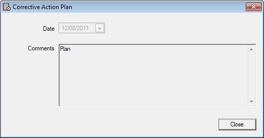 Corrective Action Plan